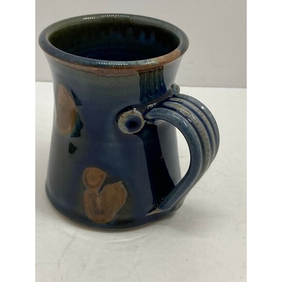 Lannock Pottery Navy Blue and Brown Mug - Picture 6 of 10